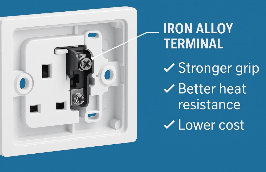 Copper vs. Iron Terminals in Wall Switch Sockets: Why Top Brands Choose Iron Alloy